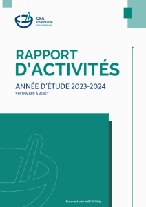 page de garde rapport d'activités 2023-2024